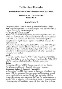 Volume 10 No.3 December 2007 Edition No.39