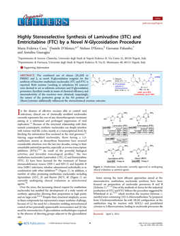 Highly Stereoselective Synthesis of Lamivudine (3TC) and Emtricitabine (FTC) by a Novel N‑Glycosidation Procedure