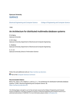 An Architecture for Distributed Multimedia Database Systems