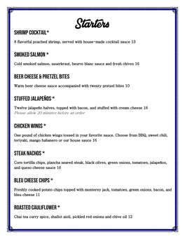 NEW Fall/Winter Menu