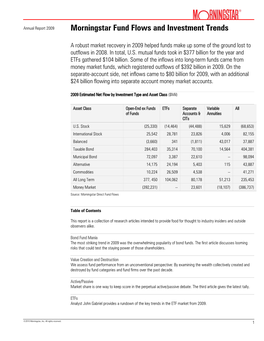 Morningstar Fund Flows and Investment Trends