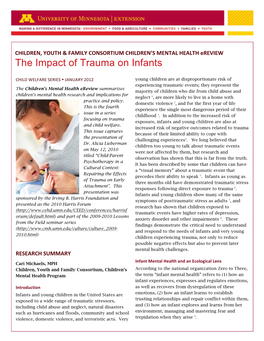 The Impact of Trauma on Infants W