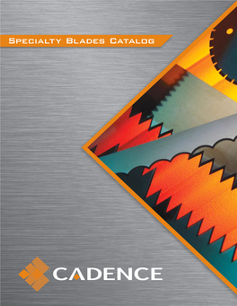 Specialty Blades Catalog Don’T Just Change Your Blades, Change Your Expectations