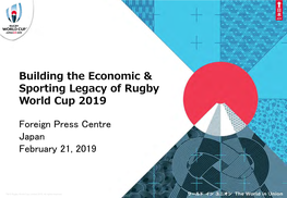 Rugby World Cup 2019 Foreign Press Centre Japan February 21, 2019