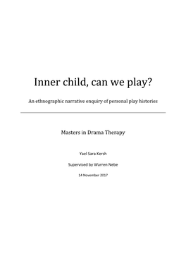 Inner Child, Can We Play?