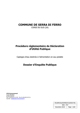 Commune De Serra Di Ferro Corse Du Sud (2A)