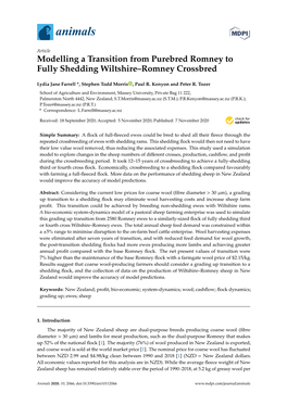 Modelling a Transition from Purebred Romney to Fully Shedding Wiltshire–Romney Crossbred