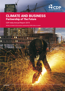 CLIMATE and BUSINESS Partnership of the Future CDP India Annual Report 2019