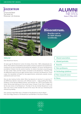 Biozentrum. Reaches out to Its 1800 Alumni Worldwide