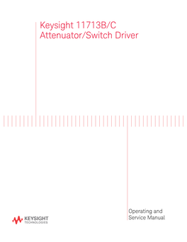 Keysight 11713B/C Attenuator/Switch Driver