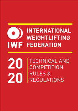 IWF TCRR Must Be Held in the Following Categories and Sequence