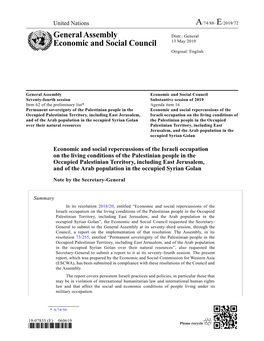 General Assembly Economic and Social Council