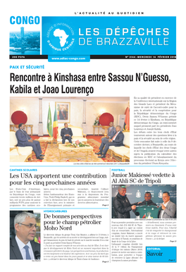 Rencontre À Kinshasa Entre Sassou N'guesso, Kabila Et Joao Lourenço