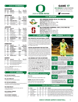 Game 17 #13 Oregon Vs