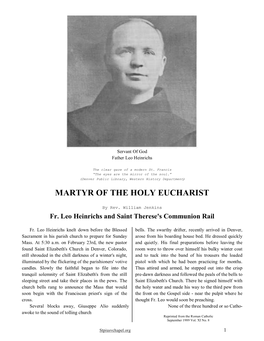 Martyr of the Holy Eucharist
