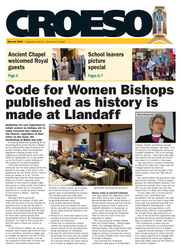 Code for Women Bishops Published As History Is Made at Llandaff Bishop Geralyn Wolf