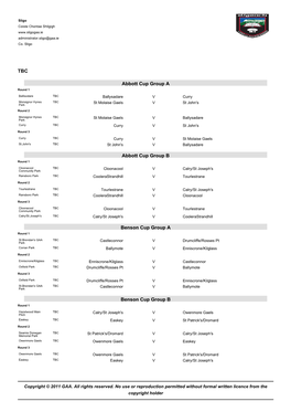 GAA Competition Report