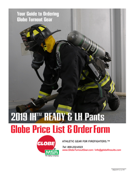 Globe Price List & Order Form 2019 IH™ READY & LH Pants