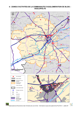 6 - Zones D’Activites De La Communaute D’Agglomeration De Blois – Agglopolys