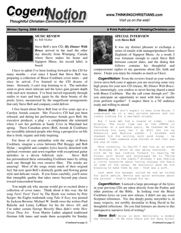 Cogentnotion Newsletter (Winter-Spring 2006).Pub