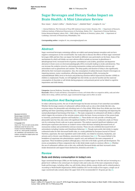 Sugar Beverages and Dietary Sodas Impact on Brain Health: a Mini Literature Review