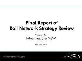 Final Report of Rail Network Strategic Review