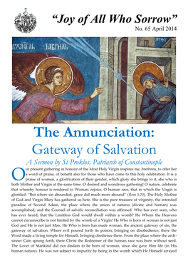 The Annunciation: Gateway of Salvation
