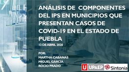 Análisis De Componentes Del Ips En Municipios Que Presentan Casos De Covid-19 En El Estado De Puebla 13 De Abril 2020