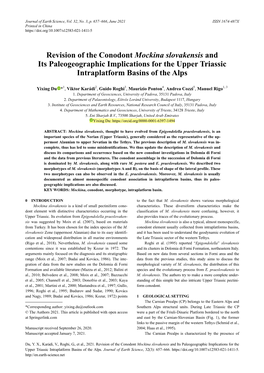 Revision of the Conodont Mockina Slovakensis and Its Paleogeographic Implications for the Upper Triassic Intraplatform Basins of the Alps