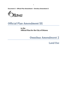 Official Plan Amendment XX Omnibus Amendment 2