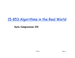 15-853:Algorithms in the Real World