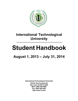 Student Handbook