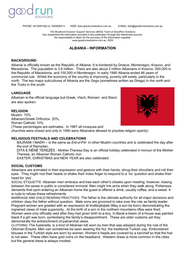 Albania - Information