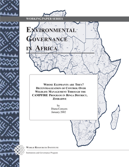 Environmental Governance in Africa