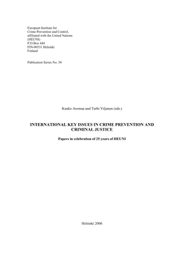 International Key Issues in Crime Prevention and Criminal Justice