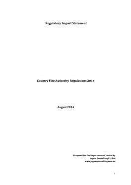 Country Fire Authority Regulations 2014