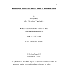 Anthropogenic Modifications and Their Impacts on Shellfish Physiology