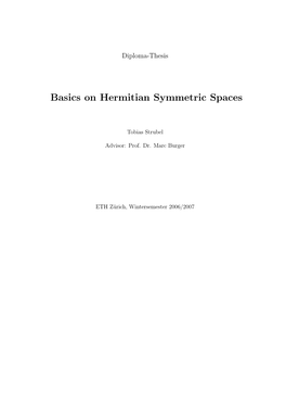 Basics on Hermitian Symmetric Spaces