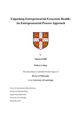 Unpacking Entrepreneurial Ecosystem Health: an Entrepreneurial Process Approach