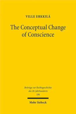 The Conceptual Change of Conscience