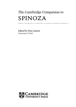 Spinoza's Life and Works