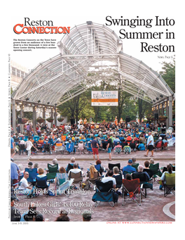 Restonreston Swinging Into Summer in the Reston Concerts on the Town Have Grown from an Audience of a Few Hun- Dred to a Few Thousand