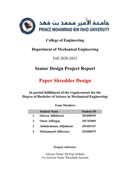 Project Report Template