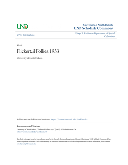 Flickertail Follies, 1953 University of North Dakota