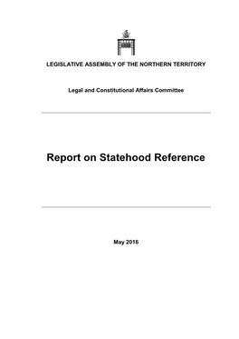 Report on Statehood Reference