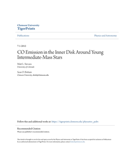 CO Emission in the Inner Disk Around Young Intermediate-Mass Stars Matt L