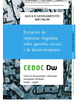 Agua E Saneamento 2007/08/09
