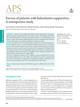 Earwax of Patients with Hidradenitis Suppurativa