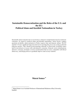 Political Islam and Kurdish Nationalism in Turkey Murat Somer