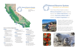 UC Santa Cruz Reserves Decades As a Military Base Preserved the Maritime Chaparral of Fort Ord Natural Año Nuevo Island Reserve Reserve from Development
